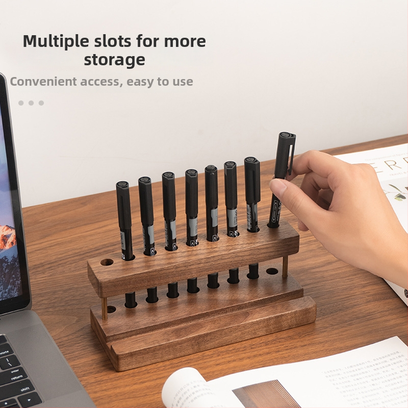 Medinis rašiklių ir šepetėlių laikiklis, arbatos ceremonijos stovas — Modelis 8044; Medžiaga: medis; Tinka dovanai: gimtadienis, apdovanojimas