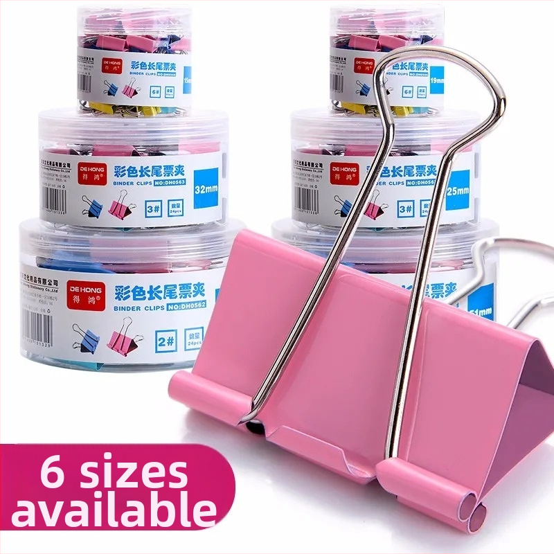 Metaliniai spaustukai Dehong DH0561-DH0566, pakuotė kietame vamzdelio formos su sraigtiniu dangteliu