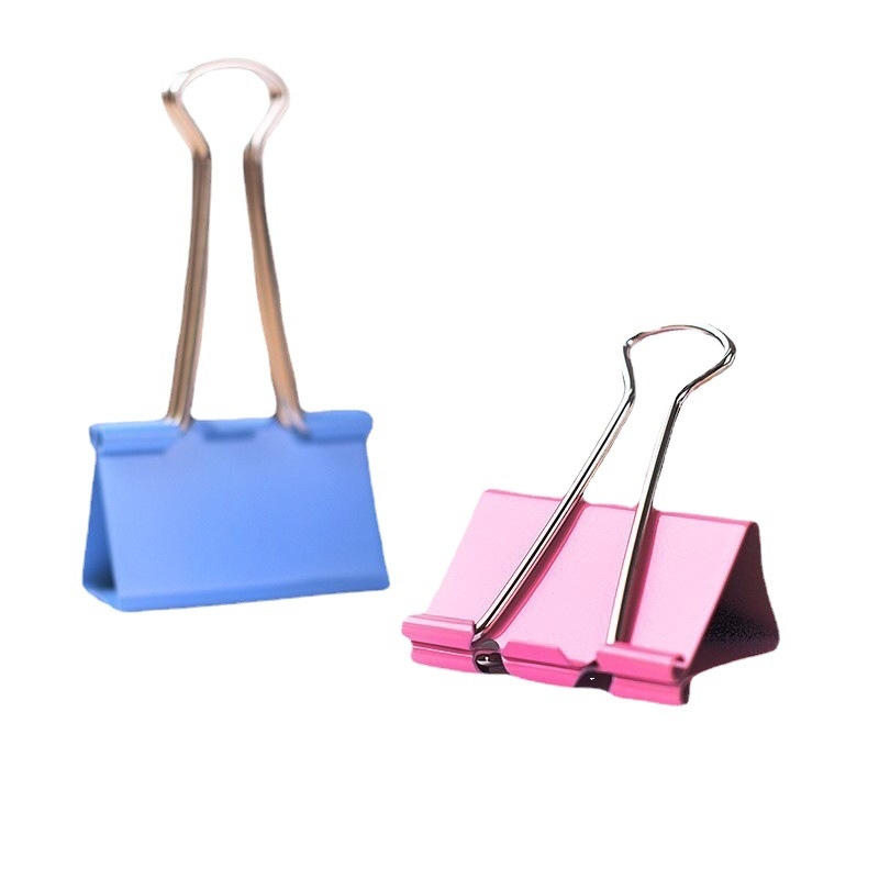 Щипки за папки Dehong метални DH0561-DH0566, опаковка в твърда тръба с винтов капак