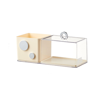 Lauale PET-plastist näidiskarp väikestele figuuridele ja pliiatsihoidjale, tolmukindel, virnastatav, mudel 9783