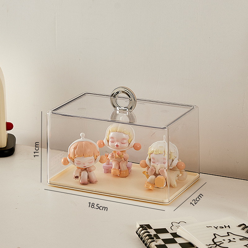 Lauale PET-plastist näidiskarp väikestele figuuridele ja pliiatsihoidjale, tolmukindel, virnastatav, mudel 9783