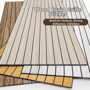 PET materjalist 3D puidust tekstuuriga seina kleebis, ise-kleepuv, veekindel ja niiskuskindel, 1 tk, sobib elutoa ja kontori interjööri jaoks