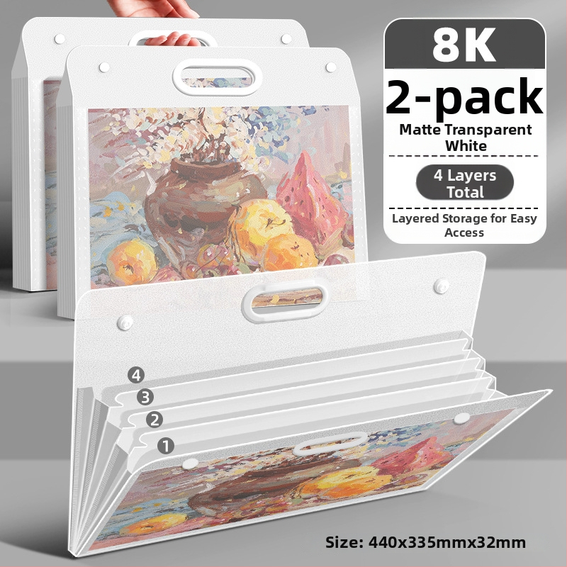 Meno darbų laikymo albumas, iš plastiko, modelis LZ-DCHC, prekės ženklas Good, 4 puslapiai, logotipo spausdinimas: Taip