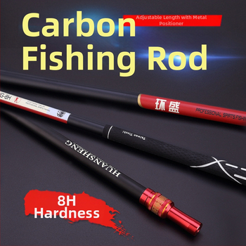 Süsinikkiust võrgupulk kalapüügi jaoks, kokkupandav, kahekordne kasutus, mitmest suunast pöörlemine