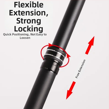 Süsinikust kalastustoru võrguvars kahekordse haardega, reguleeritav pikkus