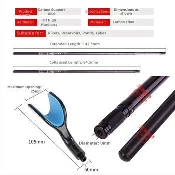 Süsinikkiust aku kinnitus kalapüügivardale, mitme nurga pöörlemine, mitte kokkupandav, süsinikkiust konstruktsioon