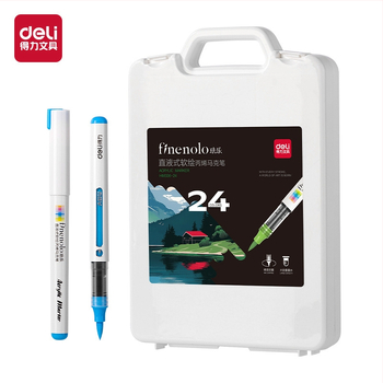 Deli otse vedela akrüülmarker, pehme otsaga, suure mahutavusega, õpilastele ja kunstile