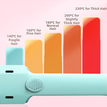 AUX/OX dviejų funkcijų plaukų tiesinimo ir garbanojimo žnyplės su turmalino keramikos plokštelėmis, šildymo laidininko skersmuo virš 31 mm, 220 V, 73 W, laidinis
