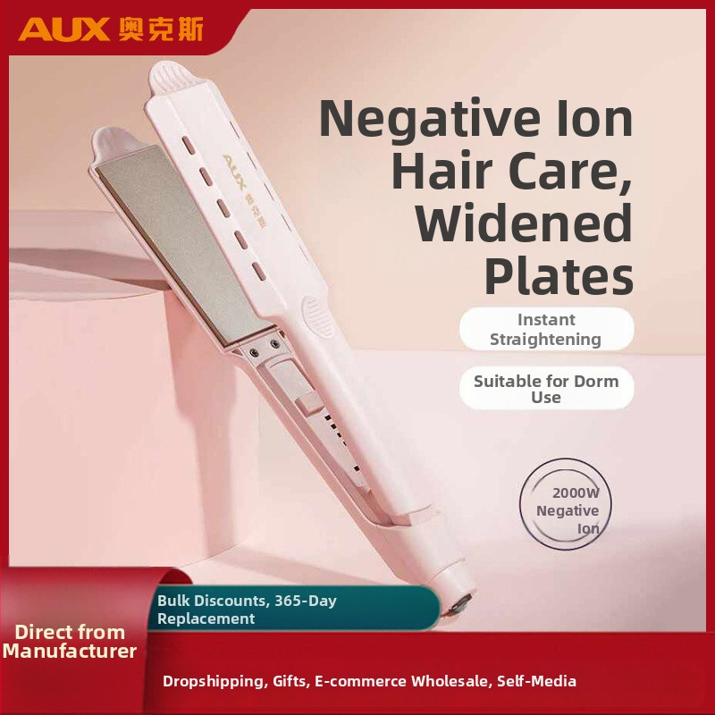 AUX/OX dviejų funkcijų plaukų tiesinimo ir garbanojimo žnyplės su turmalino keramikos plokštelėmis, šildymo laidininko skersmuo virš 31 mm, 220 V, 73 W, laidinis