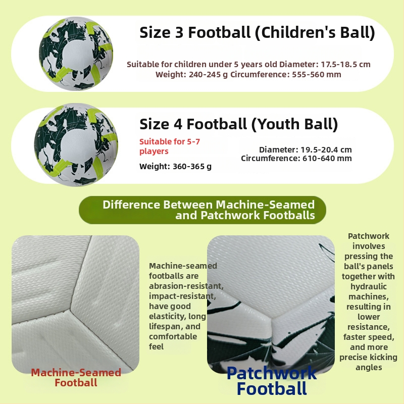 Detský futbalový balón - PU koža, lepené švy, potlač loga dostupná, vonkajší tréningový balón