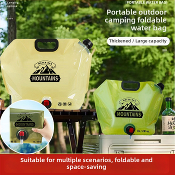 Välisvee kott välitegevusteks, paksenenud kokkuklapitav veepaak, toidukvaliteediga, PE+Nailon+PET, Zhongheng