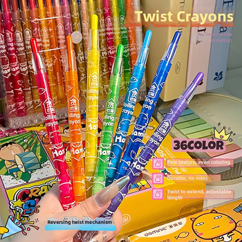 Vaha kriidide komplekt, 36 värvi, pestav lastele, mudel 0579, seeria 0579, plastikust korpus, bränd Believe in harmony