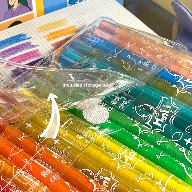 Vaska pieštukų rinkinys, 36 spalvos, vaikams, modelis 0579, serija 0579, plastikinė dėžutė, prekinis ženklas Believe in harmony