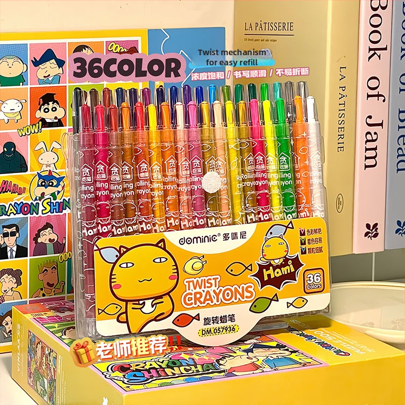 Vaha kriidide komplekt, 36 värvi, pestav lastele, mudel 0579, seeria 0579, plastikust korpus, bränd Believe in harmony