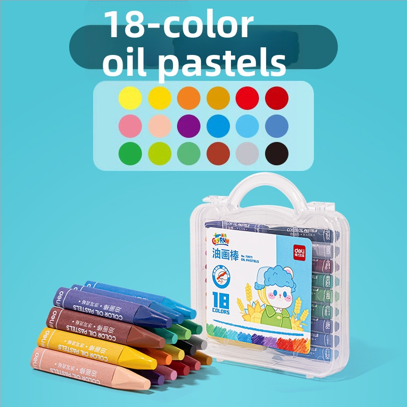 Deli õlipastellid lastele – Mudel 72070, joonistamiseks, ümmargune ots, importimata