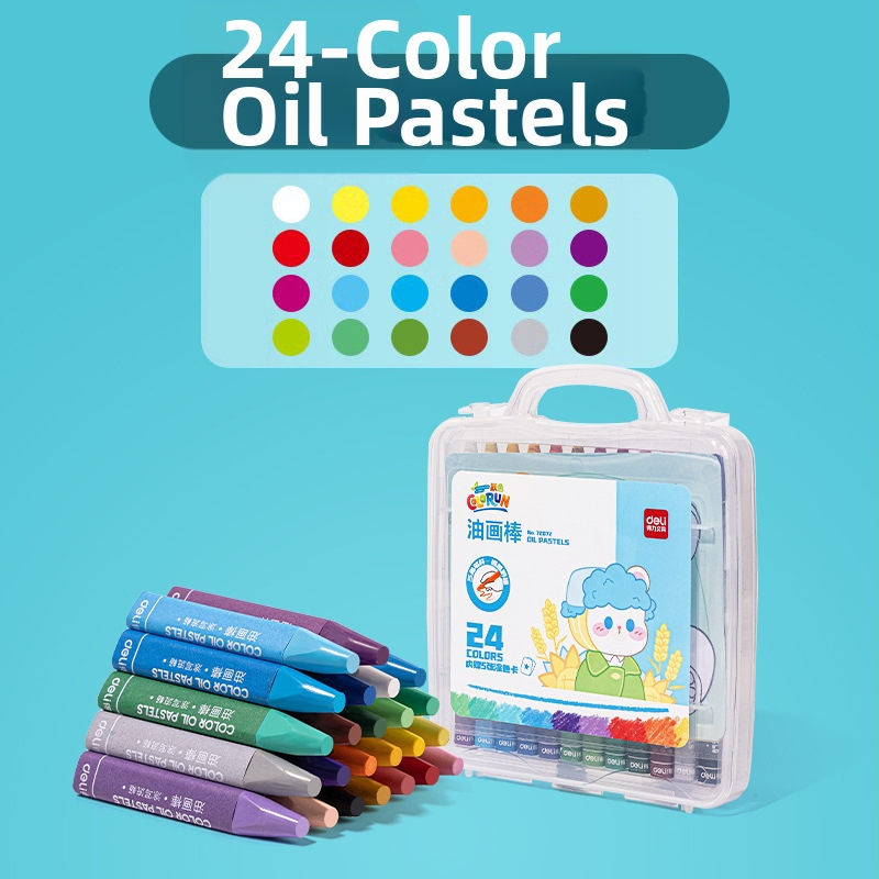 Deli õlipastellid lastele – Mudel 72070, joonistamiseks, ümmargune ots, importimata