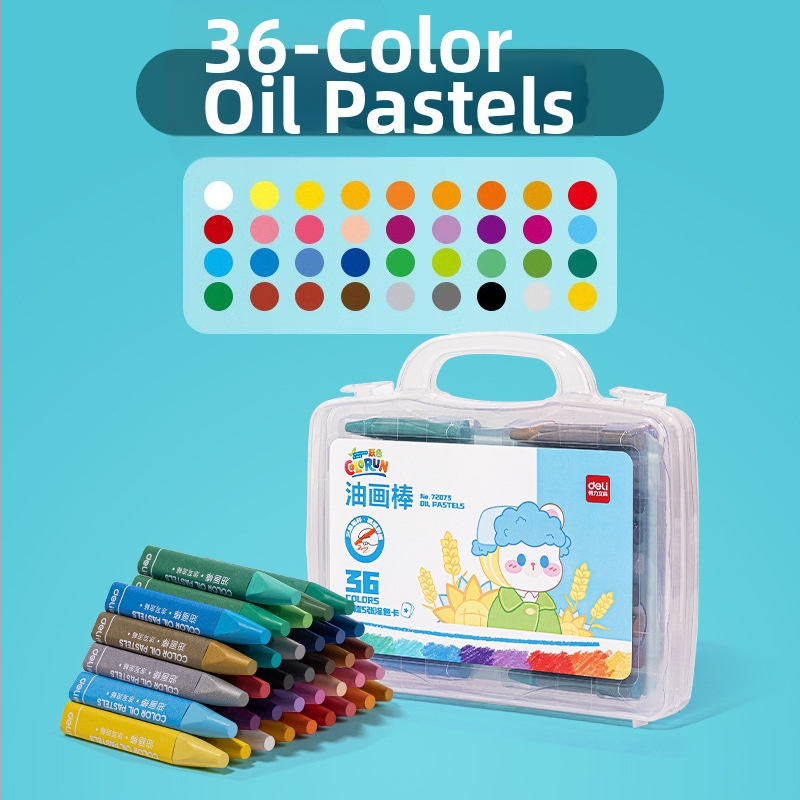 Deli õlipastellid lastele – Mudel 72070, joonistamiseks, ümmargune ots, importimata