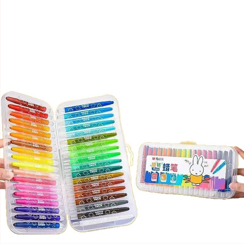 Morning Light pasukamasios aliejinių pieštukų rinkinys piešimui X4323, apvalus galiukas, plastikinis korpusas, papildomos spalvos 12/24/36