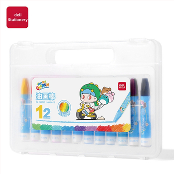 Детски маслени пастели HM856, серия Little Artist, пластмасов корпус, въртящ се връх, нето тегло 355 г