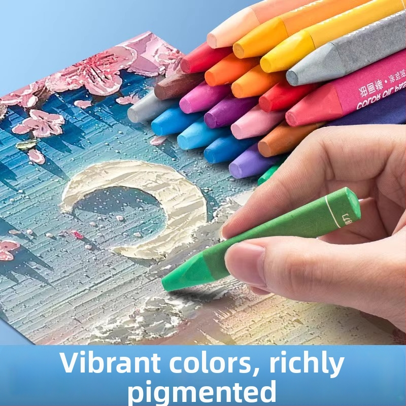 Детски маслени пастели HM856, серия Little Artist, пластмасов корпус, въртящ се връх, нето тегло 355 г