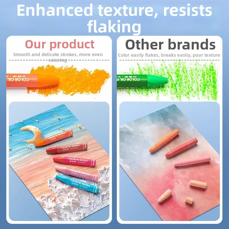 Детски маслени пастели HM856, серия Little Artist, пластмасов корпус, въртящ се връх, нето тегло 355 г