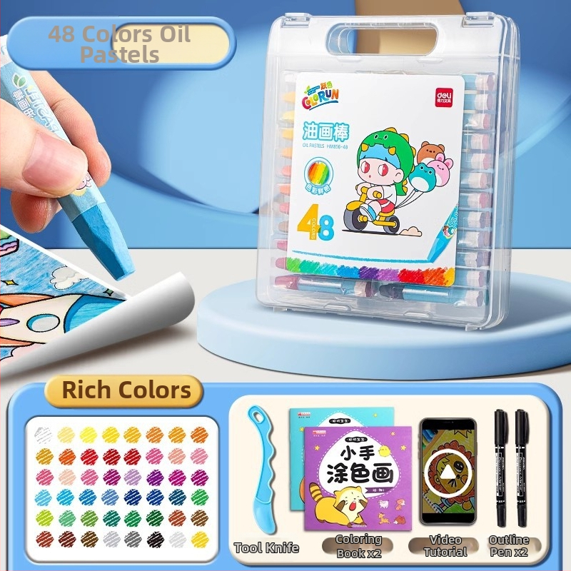 Детски маслени пастели HM856, серия Little Artist, пластмасов корпус, въртящ се връх, нето тегло 355 г