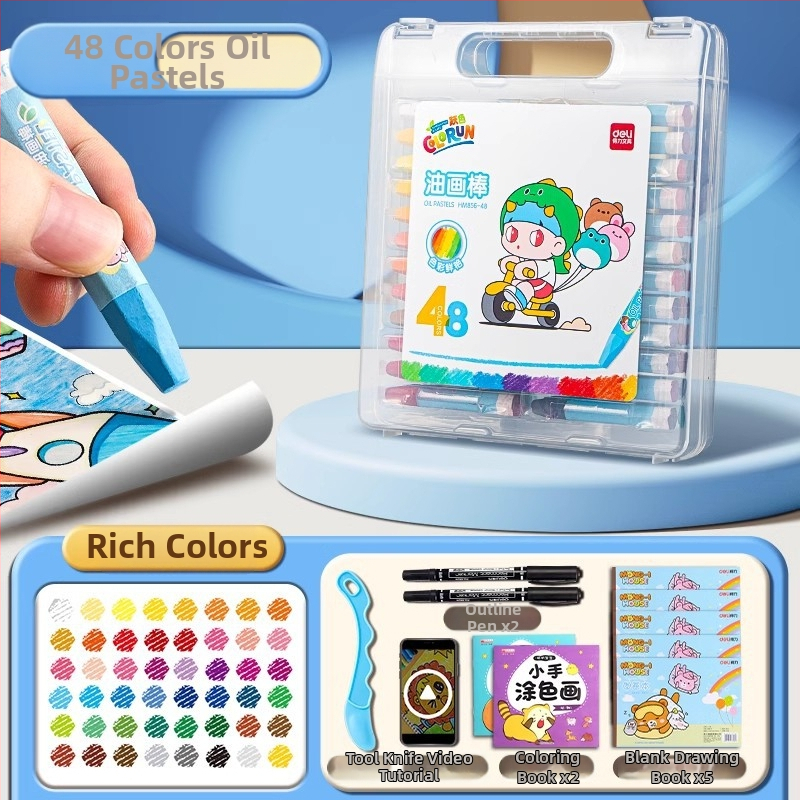 Детски маслени пастели HM856, серия Little Artist, пластмасов корпус, въртящ се връх, нето тегло 355 г