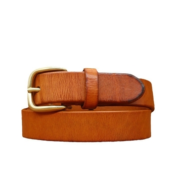 Valódi bőr öv réz csattal, tűcsattal, első réteg tehénbőrből, szélesség 2–4 cm