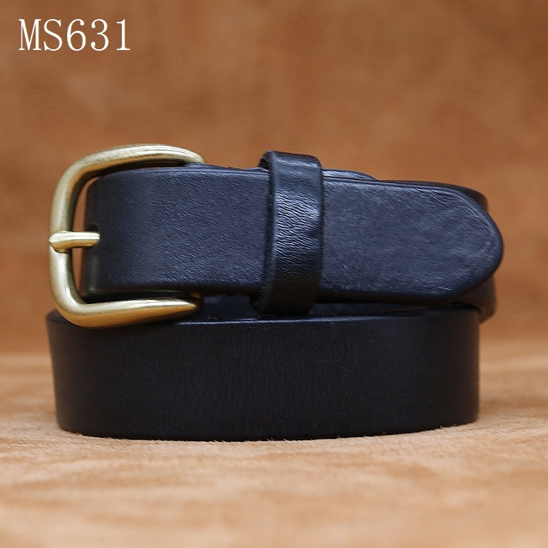 Valódi bőr öv réz csattal, tűcsattal, első réteg tehénbőrből, szélesség 2–4 cm