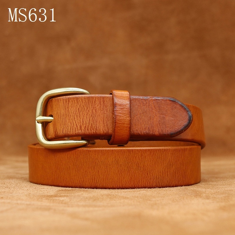 Valódi bőr öv réz csattal, tűcsattal, első réteg tehénbőrből, szélesség 2–4 cm