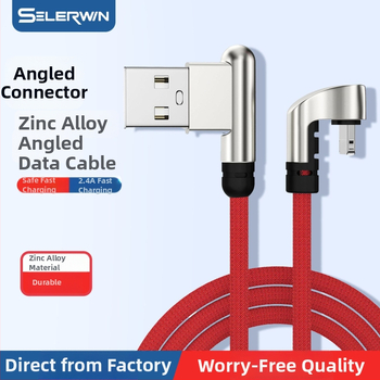 Lightning dátový kábel s dvojitým ohybom a guľatou hlavou, s jedným konektorom, SELERWIN/Xinlewei