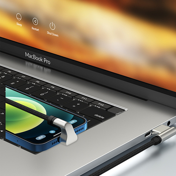 Lightning dátový kábel s dvojitým ohybom a guľatou hlavou, s jedným konektorom, SELERWIN/Xinlewei