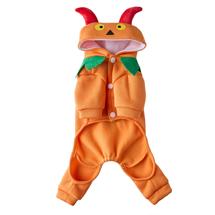 Šunų drabužiai – Kalėdų ir Helovyno tema su moliūgų demonų dizainu, Poliesteris, Gyvūnų drabužiai