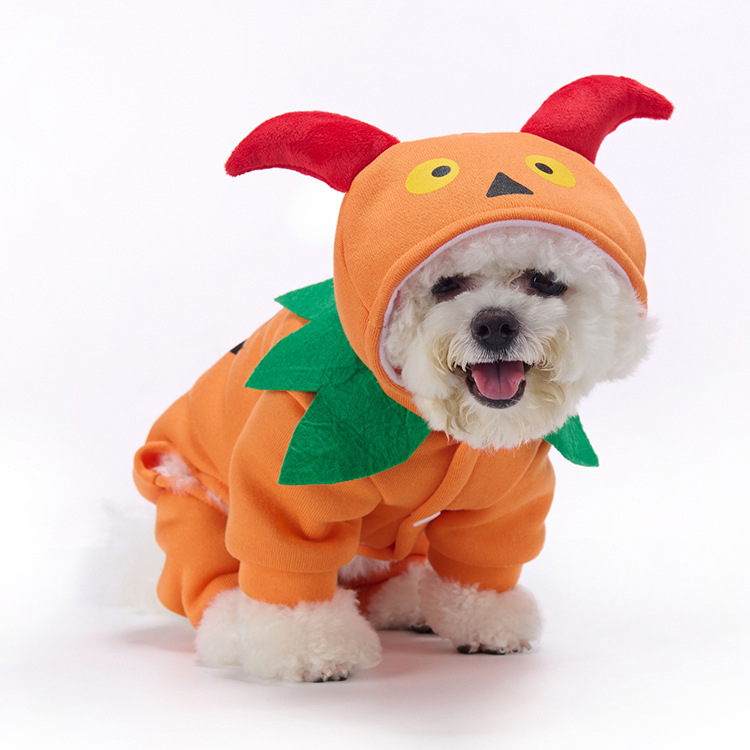 Šunų drabužiai – Kalėdų ir Helovyno tema su moliūgų demonų dizainu, Poliesteris, Gyvūnų drabužiai