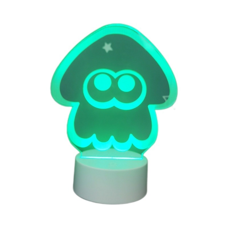 3D polip alakú éjjeli lámpa, akril árnyékolóval, érintéses kapcsolóval, konnektoros tápellátás