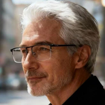 Uniszex olvasószemüveg progresszív többfokú lencsékkel, anti-kékfény és anti-radiációs lencsékkel, közel- és távolnézethez, félkeretes fém keret, PC lencsék