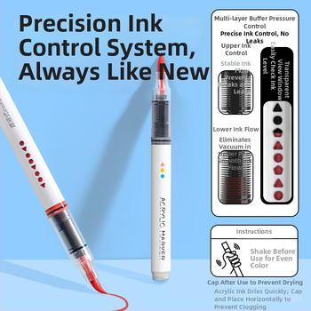 HM168 Meki akrilni marker, izravna tekuća tinta, pogodan za studentsko crtanje, umjetnički kist, akvarel, može se nanositi slojevito