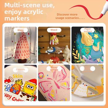 Akril marker za osnovnoškolce, periv, može se nanositi u slojevima