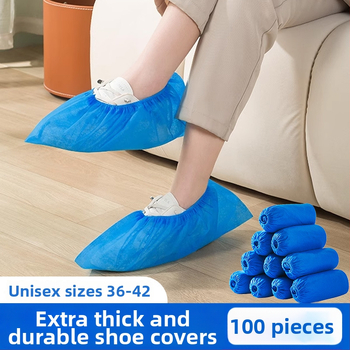 Vienreizējie apavu pārsegji iekštelpu izmantošanai, biezināts neausta audums, putekļu aizsardzība, ūdensizturīgi, pretslīdēšana.