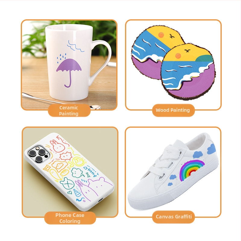 Set akrilnih markera Yihui za djecu – keramika crtanje, DIY, brzo sušeći, vodootporni