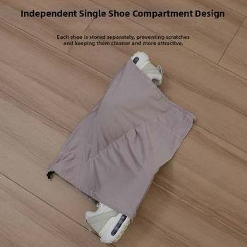 Batų uždangalai ir dulkių maišelis, pieno šilkinės tekstūros įspūdis, itin minkštas poliesteris, modernus minimalistinis stilius, 500 vnt komplektas kelionėms, tinka sportiniams ir odiniams batams