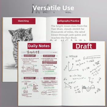 Poznámkový blok s kraftovým obalom, šité viazanie, papier 75 g, 50–100 strán, nostalgický retro štýl