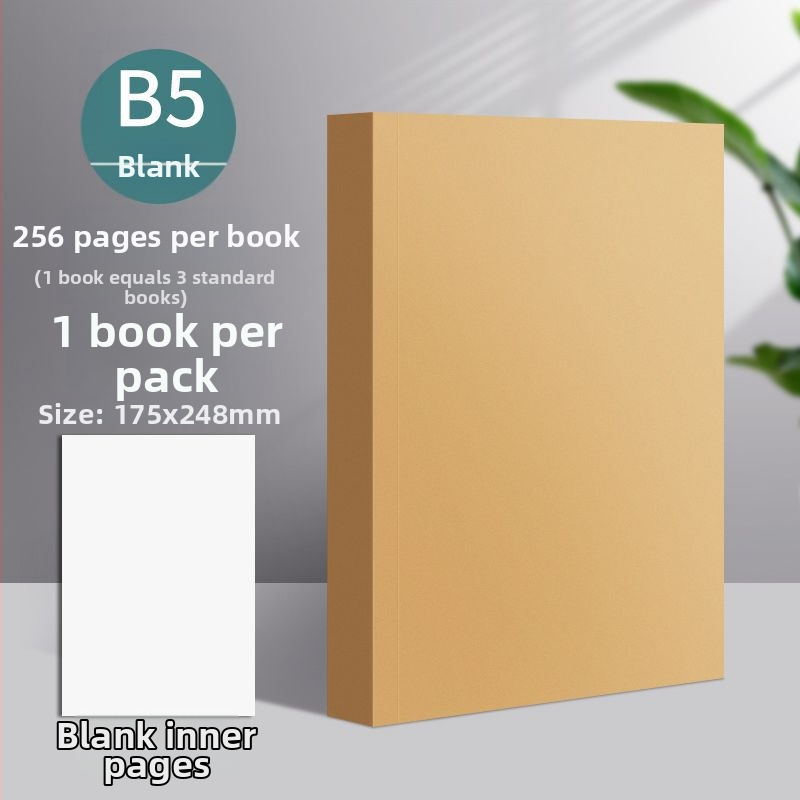 Poznámkový blok s kraftovým obalom, šité viazanie, papier 75 g, 50–100 strán, nostalgický retro štýl