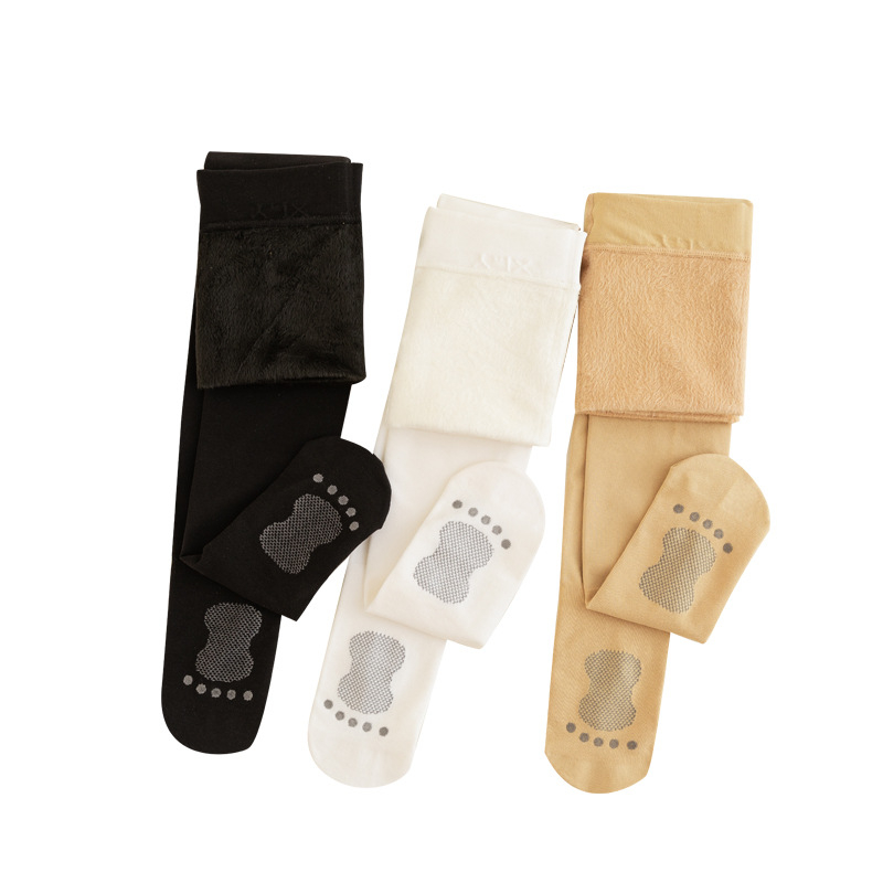 Colanți de dans pentru copii, interior catifelat pentru iarnă, groși, elastici și respirabili; principalul material nylon 90%; potriviți copiilor peste 8 ani.