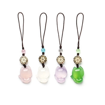 Pandantiv pentru lanț de telefon – chalcedon – lucrat manual – Tuogou