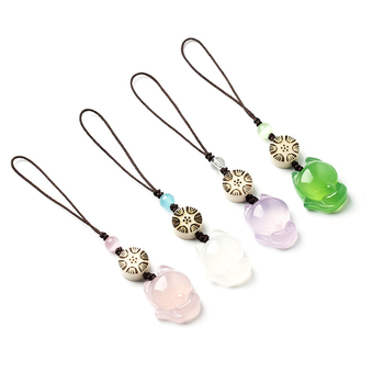 Pandantiv pentru lanț de telefon – chalcedon – lucrat manual – Tuogou