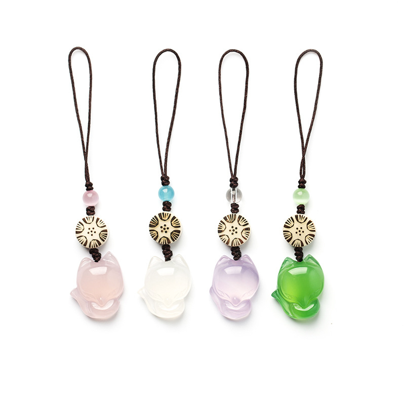 Pandantiv pentru lanț de telefon – chalcedon – lucrat manual – Tuogou