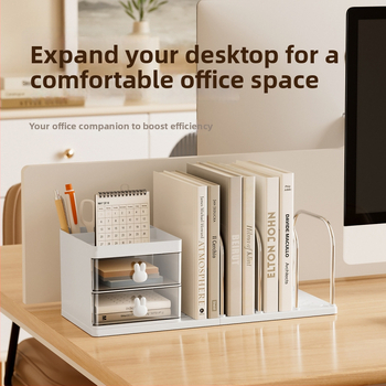 Stalo organizatorius ir knygų laikiklis, iš plastiko, modeliai JW2130/JW2150, grynoji masė 430 g, įpakavimas: atskiras kartonas