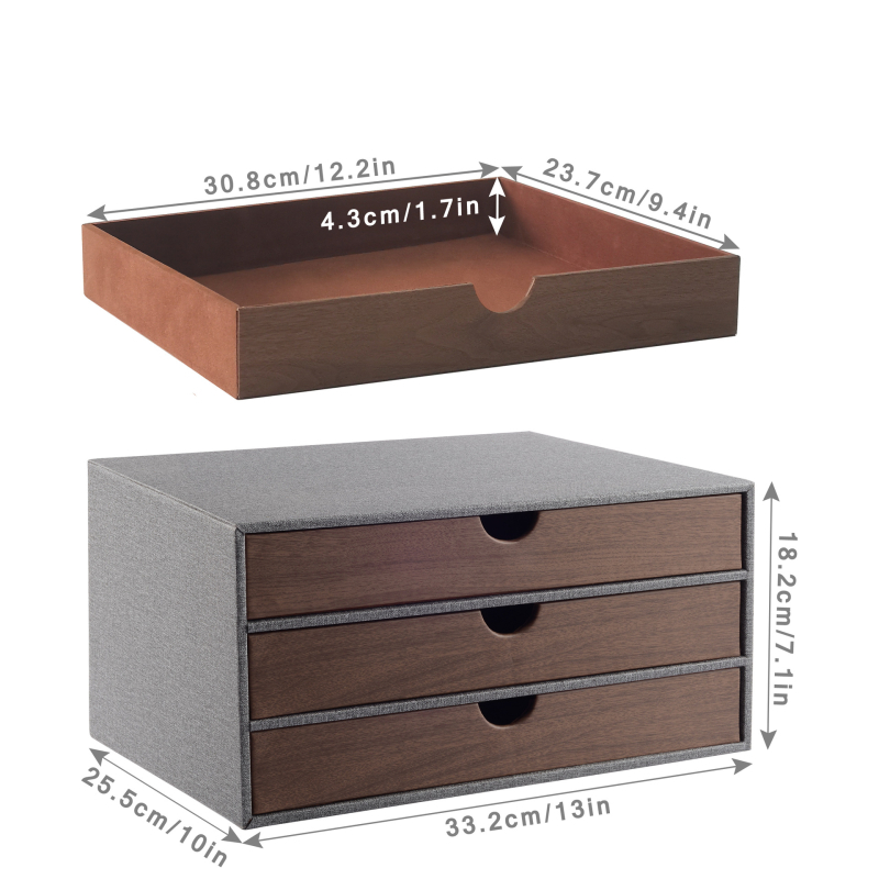 Dulap pentru fișiere din piele, cu 3 sertare, marca Ming ruiji, spațiere între niveluri de 6 cm