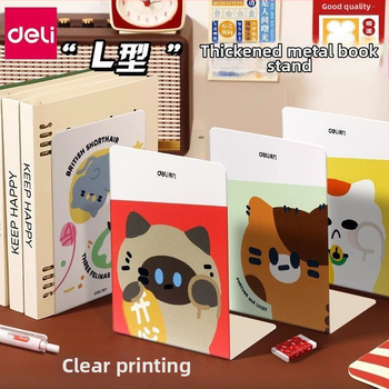 Deli Tb650 Metalo Knygų Laikiklis Stalui